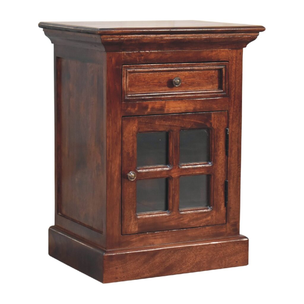 Cherry Bedside with Glazed Door - Image 4