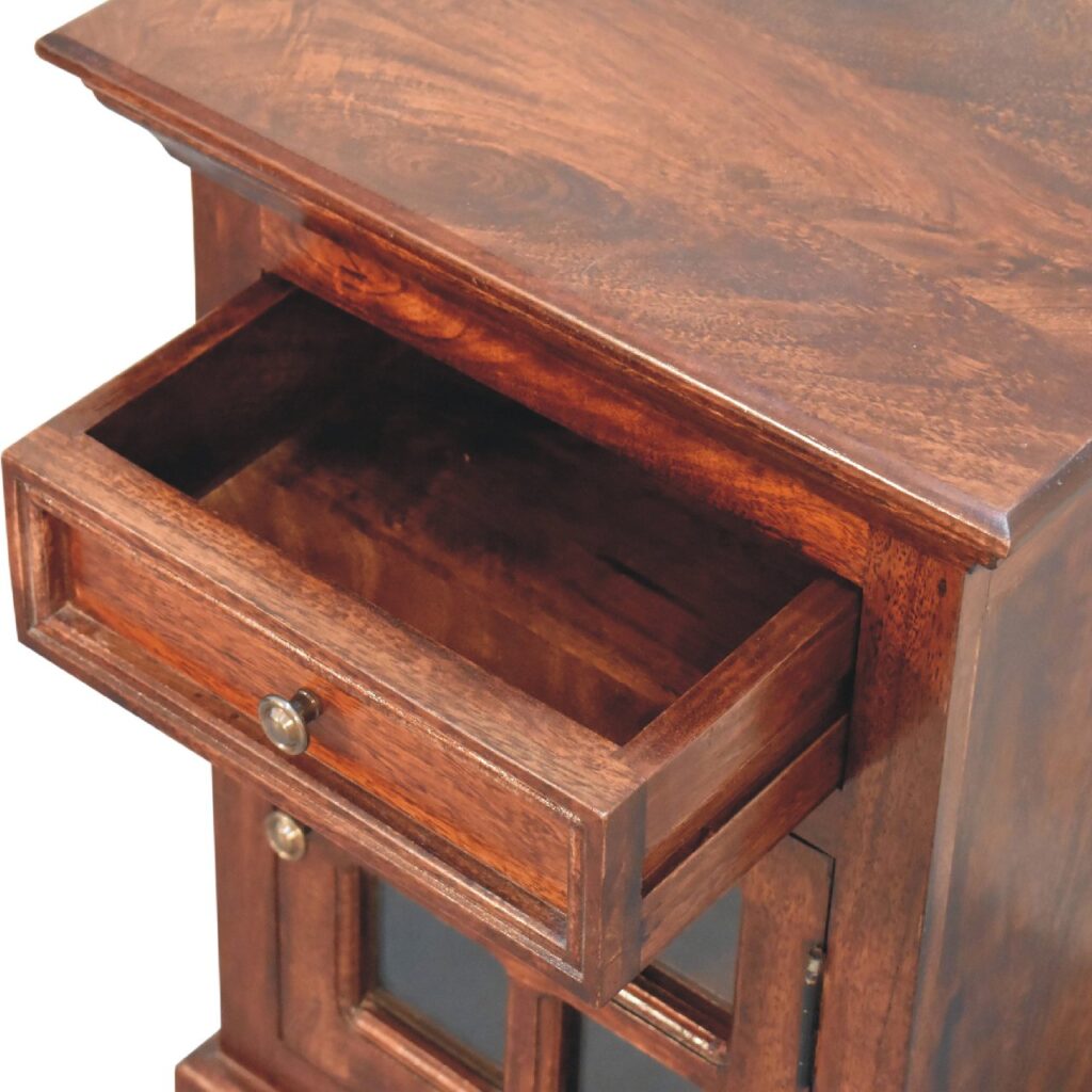Cherry Bedside with Glazed Door - Image 7
