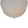 Cream Boucle Rounded Footstool - Image 4
