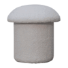 White Boucle Mushroom Footstool - Image 8