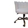 White Boucle Swival Chair - Image 7