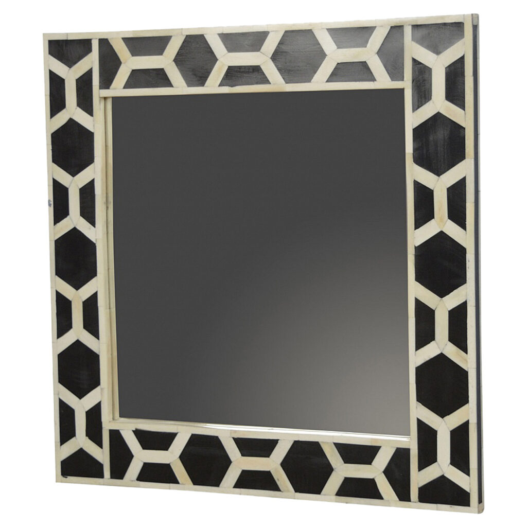 Square Bone Inlay Mirror Frame - Image 2