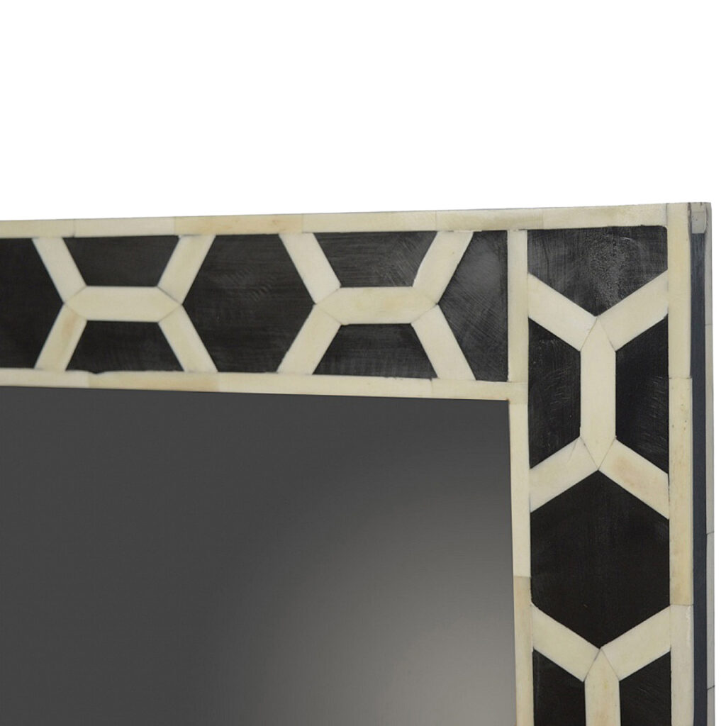 Square Bone Inlay Mirror Frame - Image 3