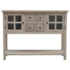 2 Door 4 Drawer Glazed Console
