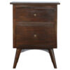Walnut 2 Drawer Nordic Bedside