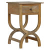 Oak-ish Serpentine Bedside - Image 5