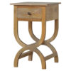 Oak-ish Serpentine Bedside - Image 3