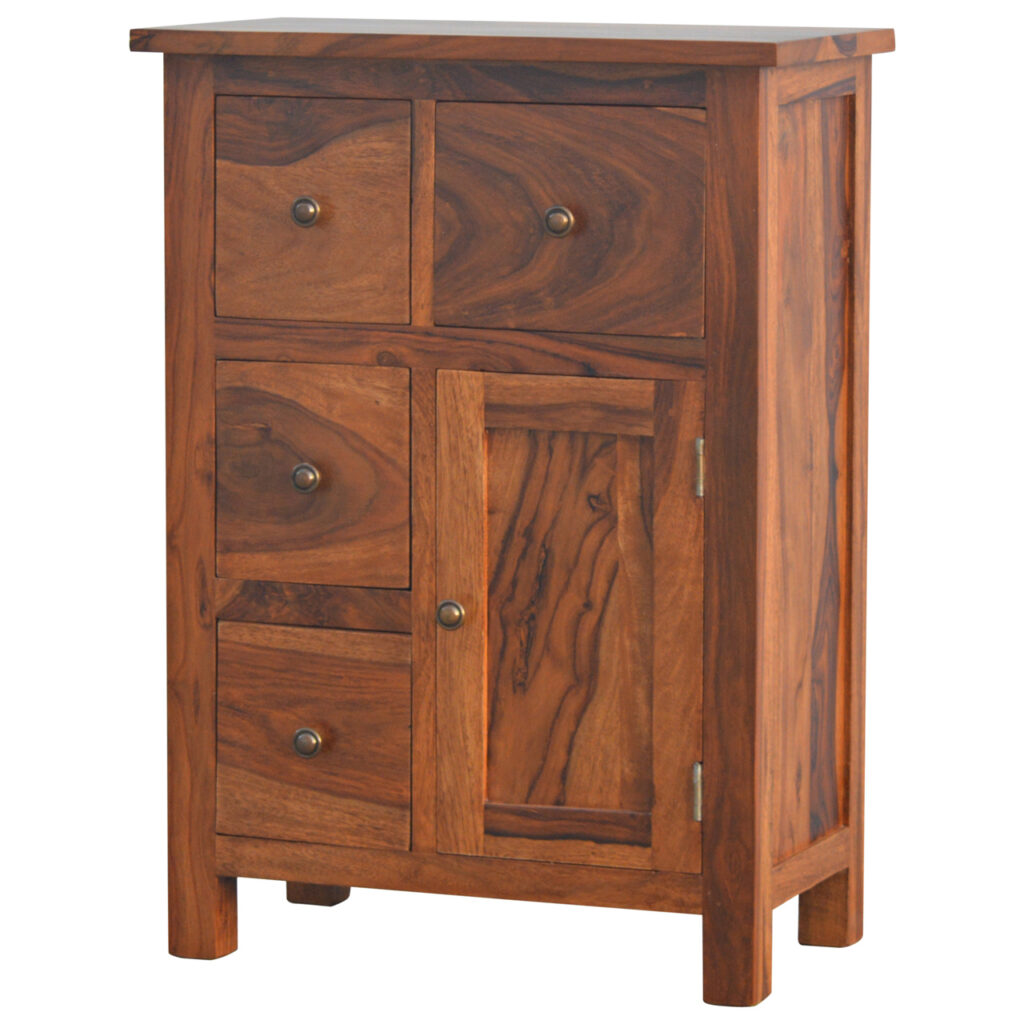 Sheesham 4 Drawer Cabinet - Image 2