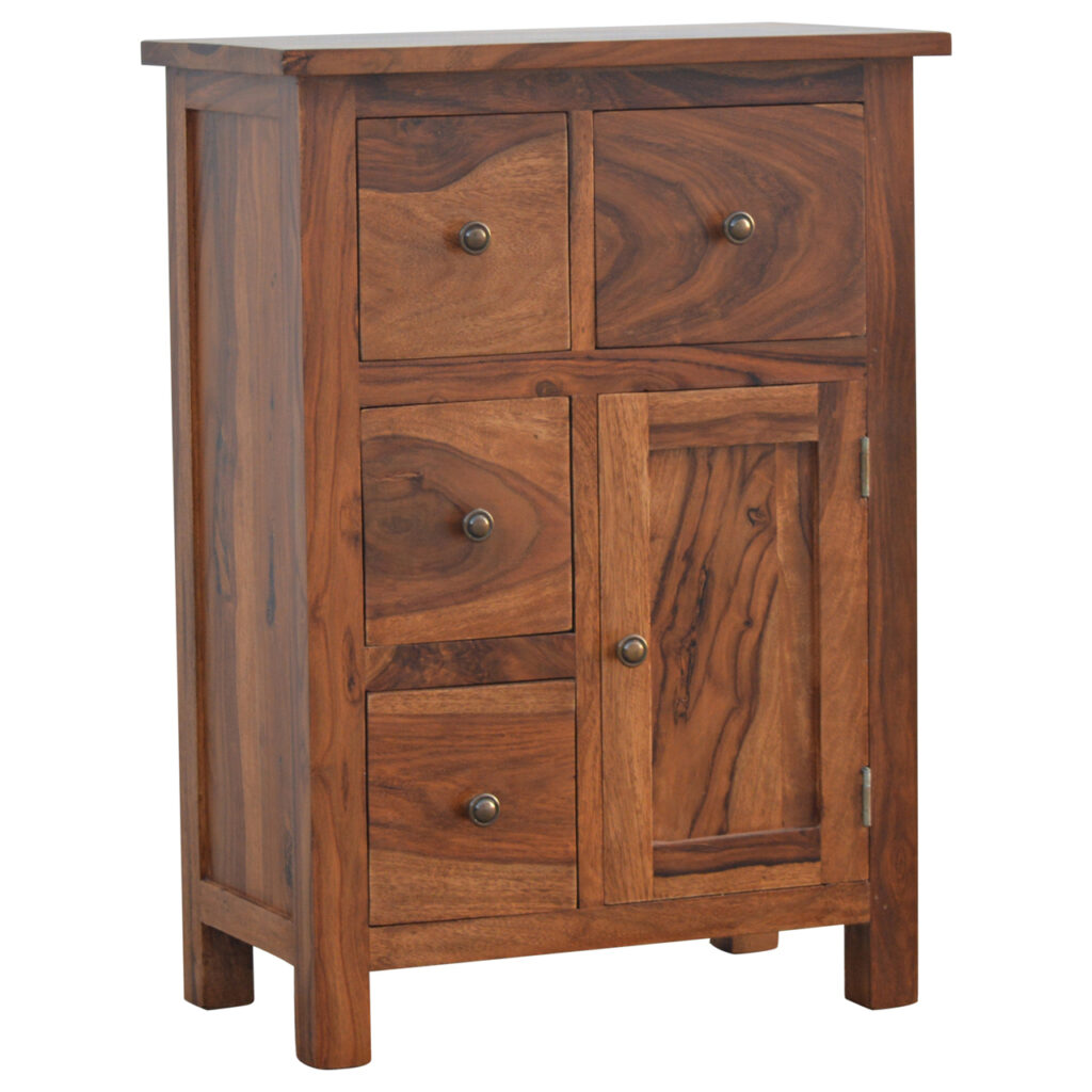 Sheesham 4 Drawer Cabinet - Image 3