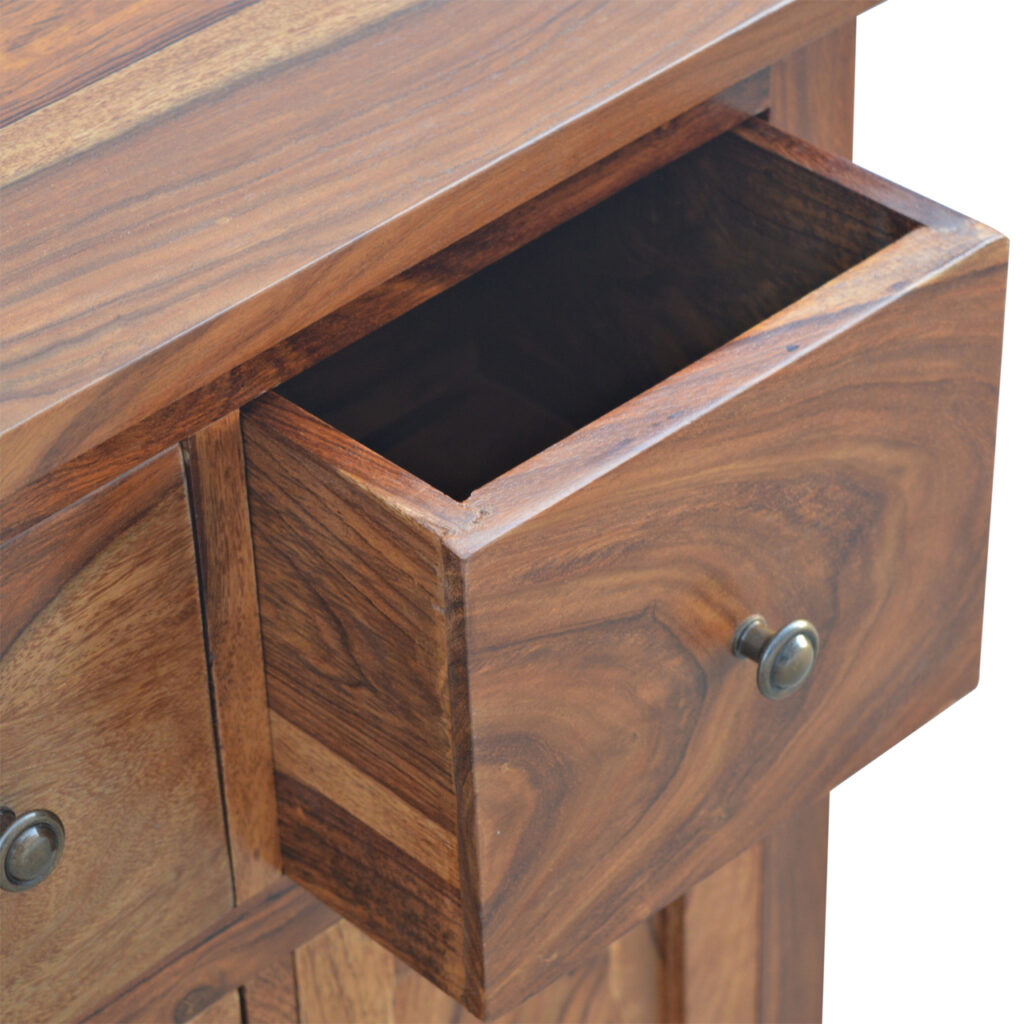 Sheesham 4 Drawer Cabinet - Image 4