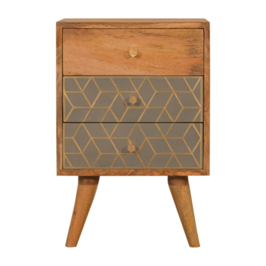 Dice 3 Drawer Bedside - Image 2