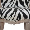 Zebra Printed Studded Chair - Image 7