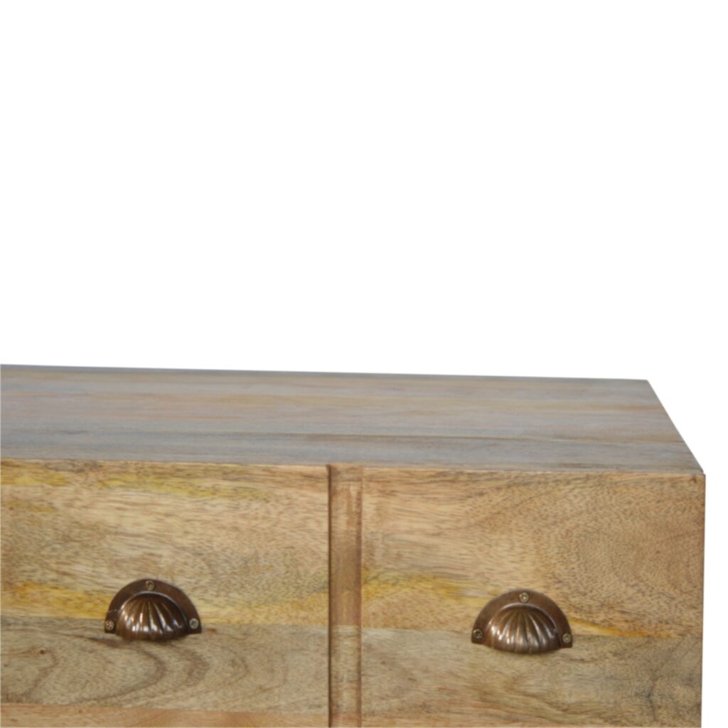 Iron Base Coffee Table with 2 Drawers - Image 4