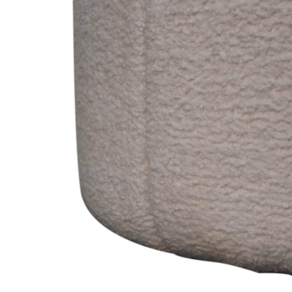 White Boucle Circus Footstool - Image 8