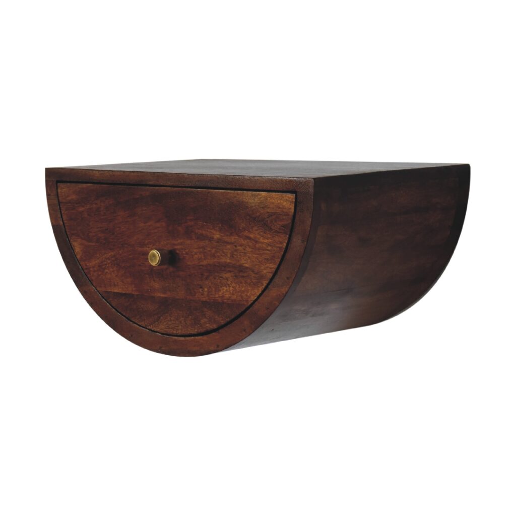 Light Walnut Curved Edge Console Table - Image 3
