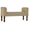 Mud Linen Bedroom Bench - Image 2