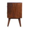 Gold Art Pattern 2 Drawer Bedside - Image 8