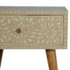 Floral Bone Inlay Bedside - Image 3