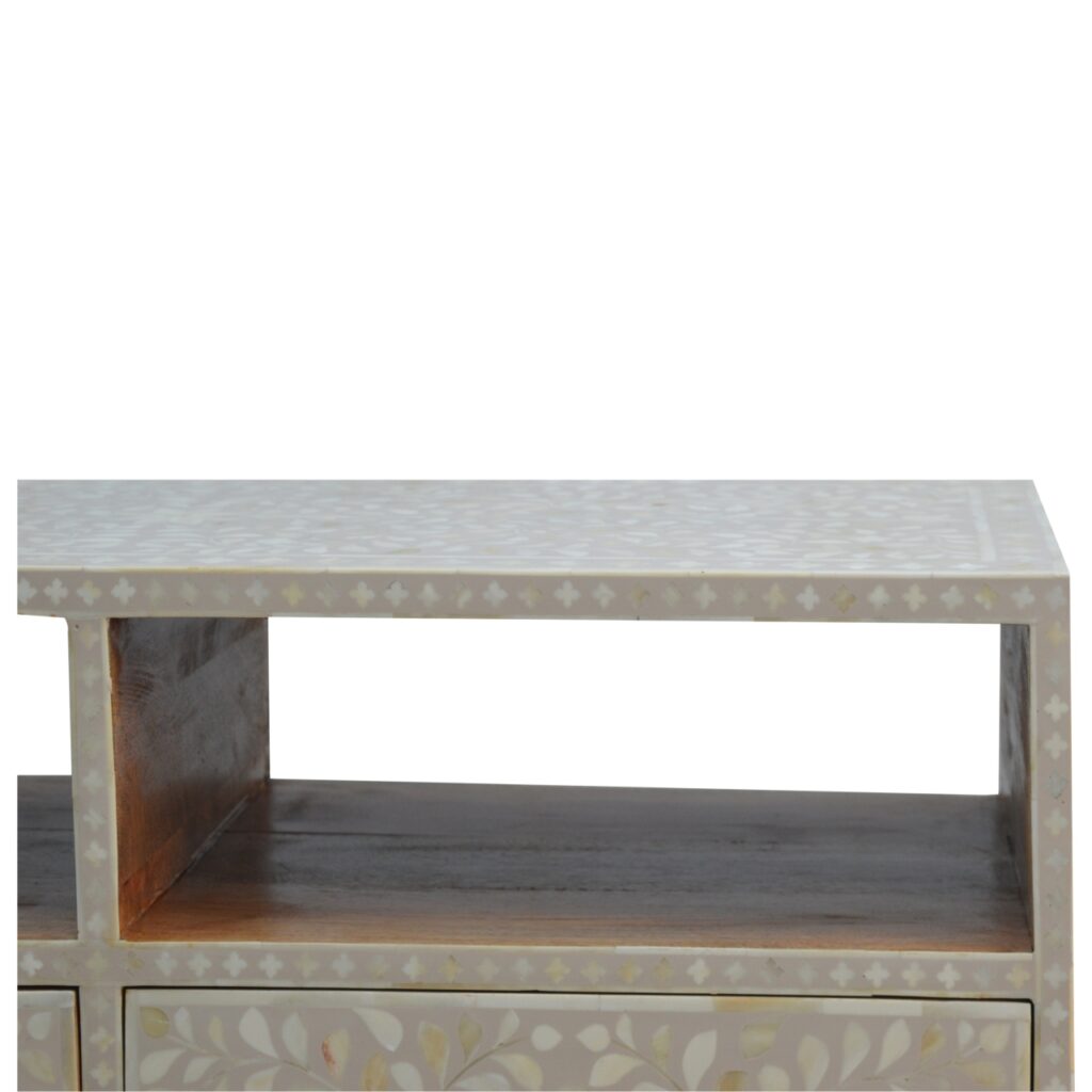 Floral Bone Inlay Media Unit - Image 4