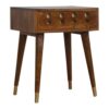 Chestnut Brass Cut out Bedside - Image 2