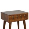 Chestnut Brass Cut out Bedside - Image 3