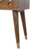 Chestnut Brass Cut out Bedside - Image 6