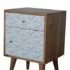 Daisy Carved 1 Door Bedside - Image 4