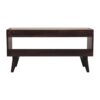 California Walnut bench with mud linen seat pad - Image 8