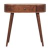 Honey Caramel Rounded Small Console Table - Image 2