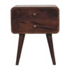 Curved California Walnut Bedside
