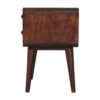 Curved California Walnut Bedside - Image 2
