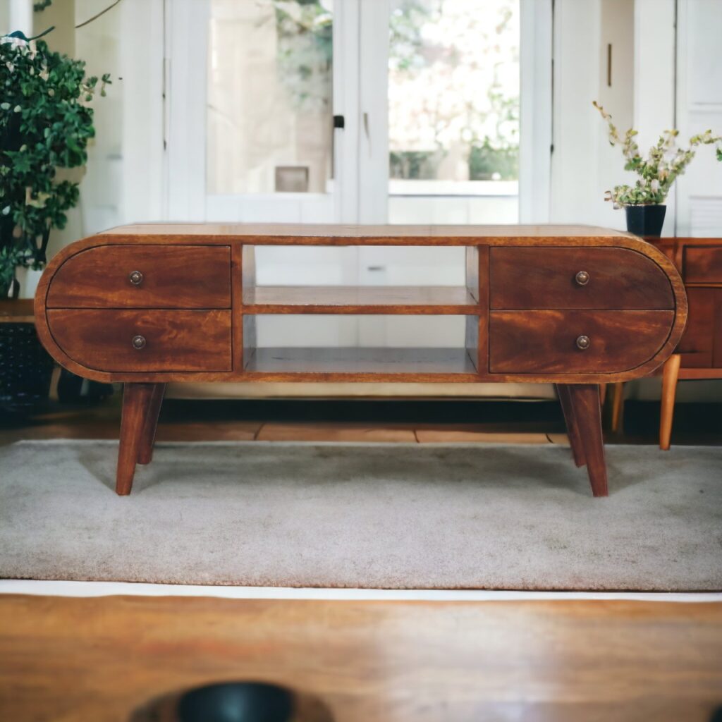 Chestnut Circular Media Unit - Image 10