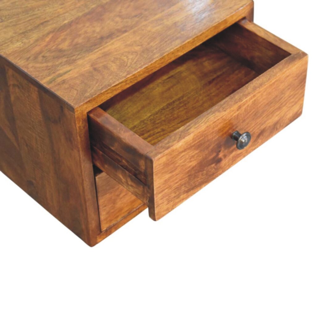 Solis 2-Drawer Chestnut Wall Mounted Nightstand - Image 6
