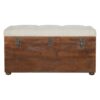 White Linen Storage Trunk