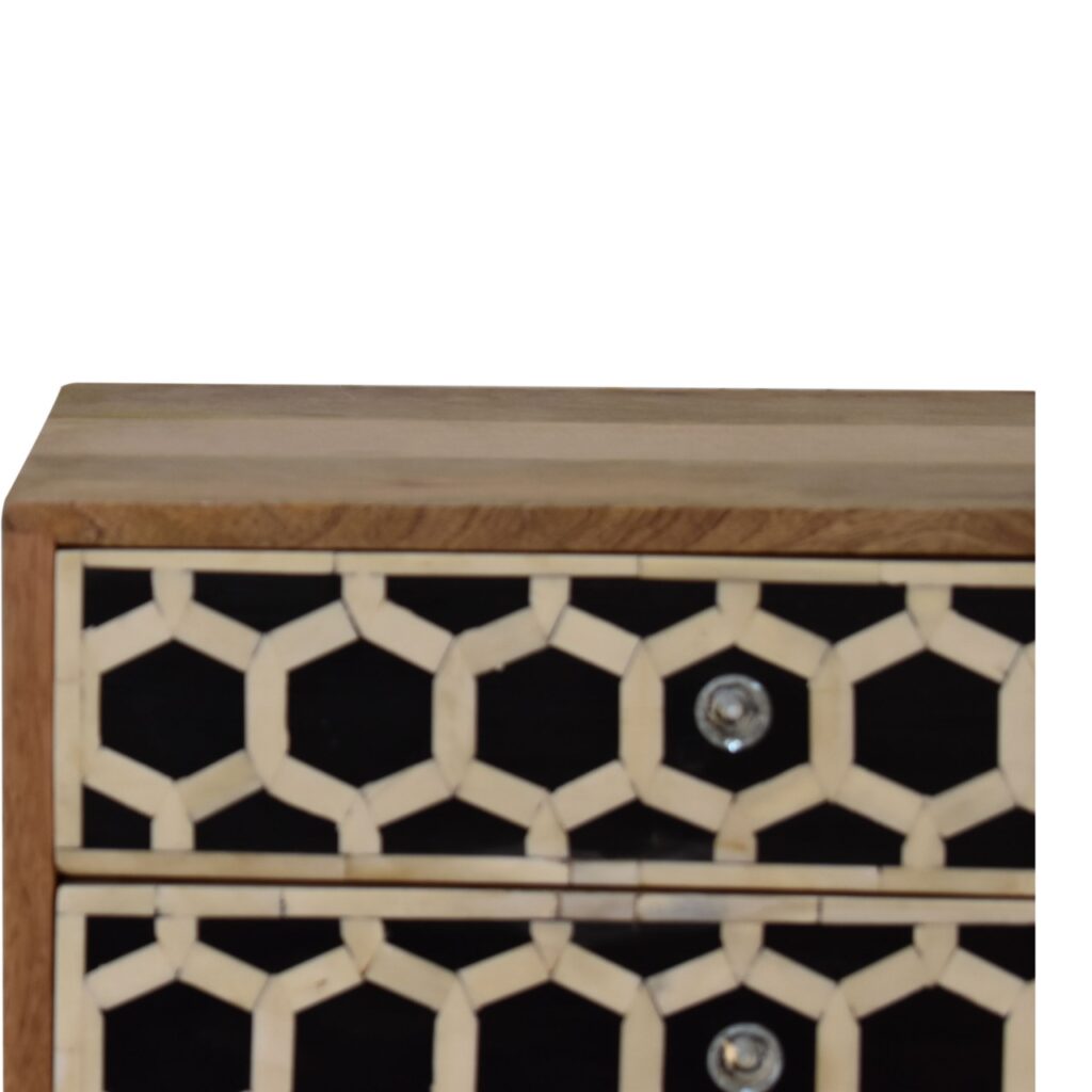 Bone Inlay Scandi Bedside - Image 4