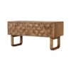 'U' Oak-ish Pineapple Bench - Image 9