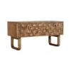 'U' Oak-ish Pineapple Bench - Image 8