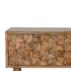 'U' Oak-ish Pineapple Bench - Image 7