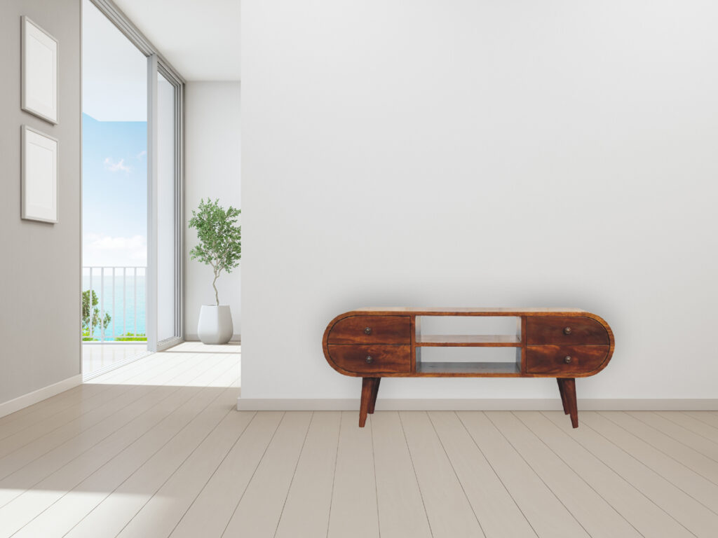 Chestnut Circular Media Unit - Image 9