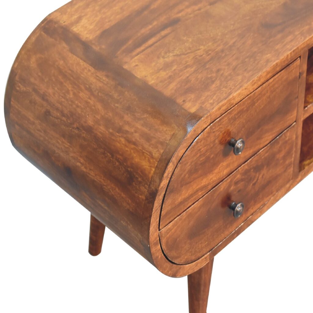 Chestnut Circular Media Unit - Image 4