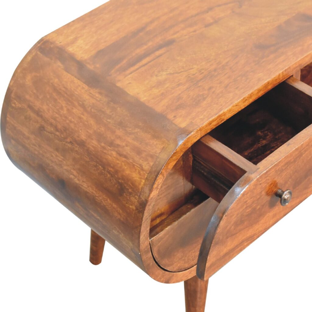 Chestnut Circular Media Unit - Image 5