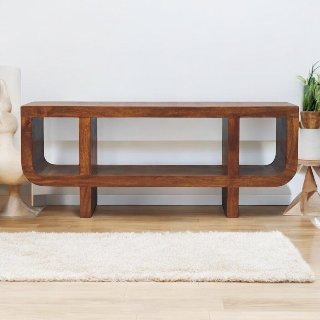 Orion Curved Chestnut Media Unit - Image 9