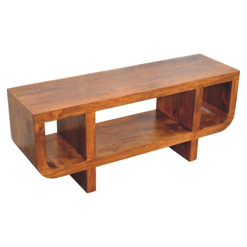 Orion Curved Chestnut Media Unit - Image 6