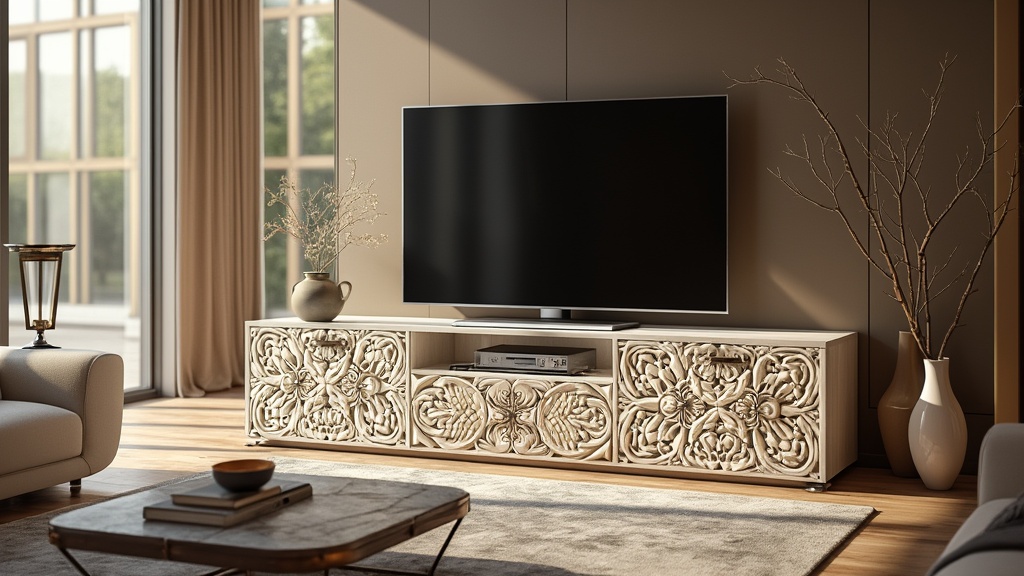 Bone Inlay Media Unit Elevates Style