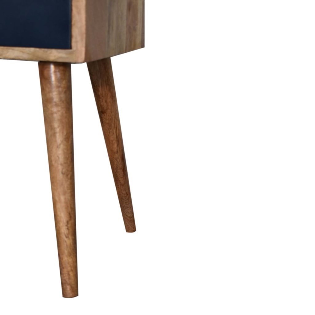 Mini Navy Blue Hand Painted Bedside - Image 6
