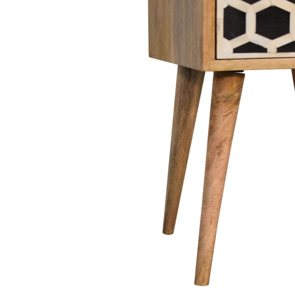 Mini Bone Inlay 2 Drawer Bedside - Image 7