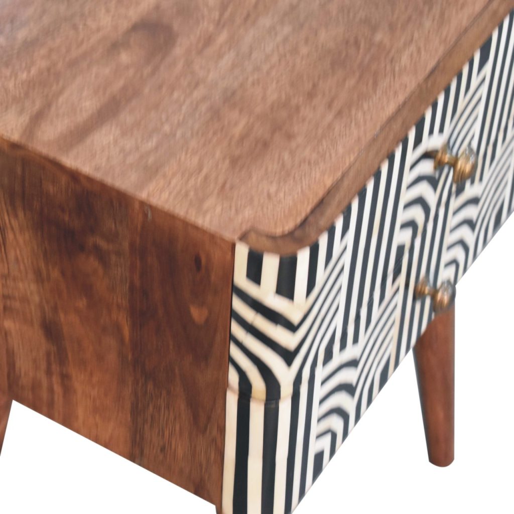 Honey Caramel Edessa Bone Inlay Bedside - Image 6
