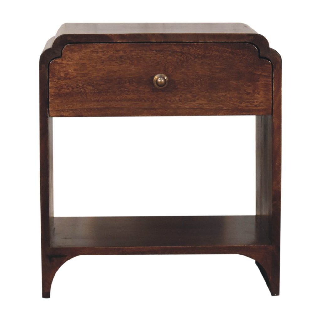 Curved Honey Caramel Coffee Table - Image 9