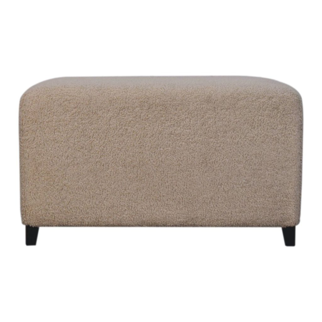 Bliss Cream Bouclé Ottoman - Image 2
