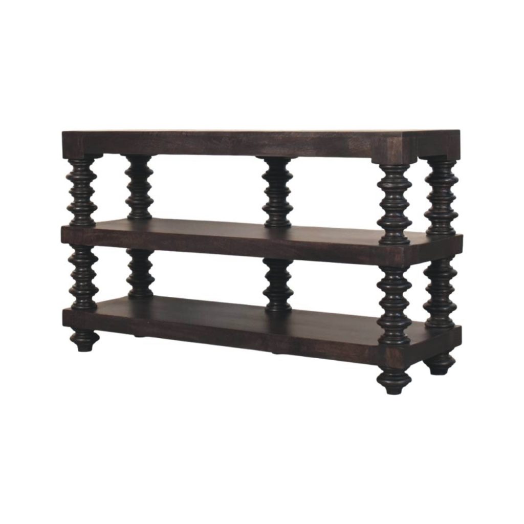 Spindle Shelf Console in Carbon Ash - Image 3